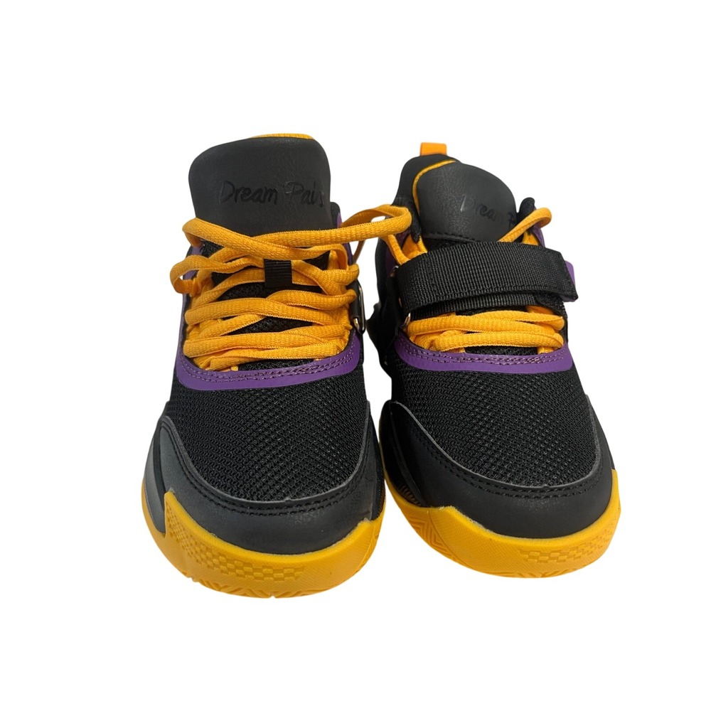 Dream Pairs Kids‎ Basketball Shoes Black Gold Purple SDBS2401K Size 2 NEW